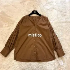 mistico タグ付き✨ Vネックシャツ ゆったり コットン バルーン袖 Mのサムネイル
