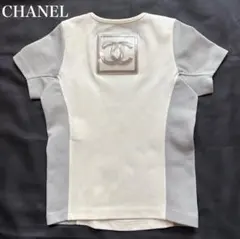 希少 00年製 シャネル IDENTIFICATION 刺繍 デザイン シャツ