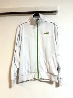 【週末セール】PUMA プーマ ジャージ トラックジャケットホワイト グリーン