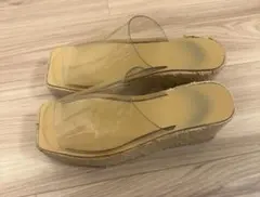 23.5㎝ SNIDEL スナイデル ウェッジソール クリア サンダル 厚底