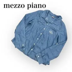 mezzo piano メゾピアノ　長袖シャツ デニム ブルー160cm キッズ