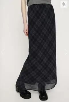 SLY【SNSで話題！】SHEER CHECK スカート　シアーチェックスカートのサムネイル