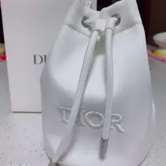 Dior ホワイト 巾着ポーチ ノベルティ
