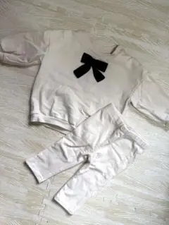 H&M リボン付きトレーナーパンツセット