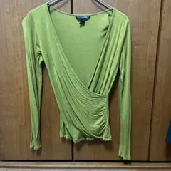H&M オリーブグリーン ラップスタイル 長袖 XS