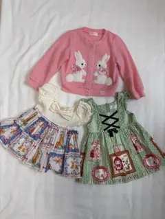 80サイズ うさぎ セット シャーリーテンプル