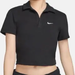 Nike クロップドポロシャツ ブラック