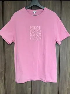 LOEWE ピンク ロゴ刺繍 Tシャツ 半袖のサムネイル