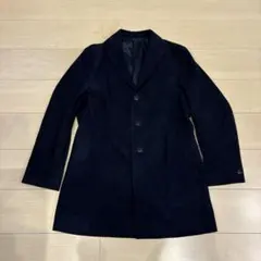 COMME CA ISM コムサイズム メンズ　ウールチェスターコート　濃紺　M