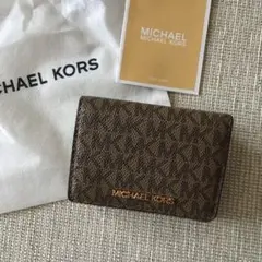 新品　マイケルコース MICHEAL KORS　三つ折り　財布　ブラウン