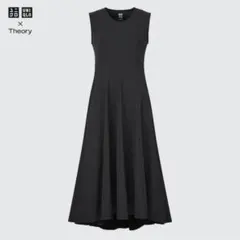 theory✖️UNIQLO ノースリーブ黒ワンピース