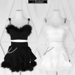 Dim Moire ファービスチェセットアップ 黒