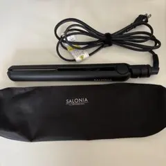 SALONIA ストレートヘアアイロン 本体 ブラック　専用ポーチ付きのサムネイル