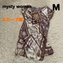 mysty woman スカーフ柄 半袖 トップス Mのサムネイル