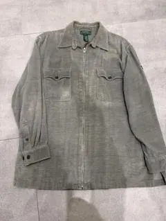Lauren Ralph Lauren グレー ジッパー付きシャツ L