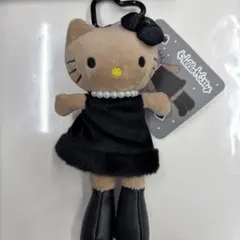 ハローキティ スタイルアップマスコット 日焼け　ぬいぐるみ　黒　キーホルダー