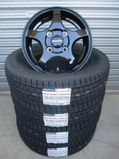 新品セット☆HS-09+グッドイヤースタッドレス145/80R12☆軽バン軽トラ