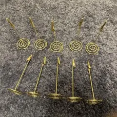 ゴールド席札スタンド10個セット　テーブルナンバー付き