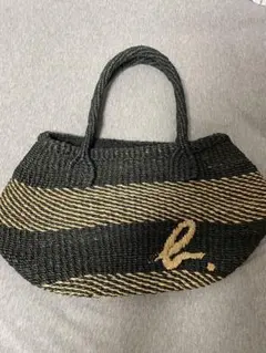 アニエスベーのカゴバッグ　黒とベージュ