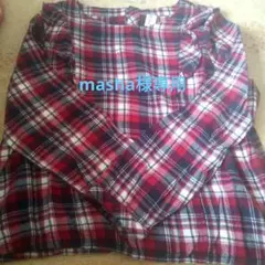 チェック可愛い長袖トップス