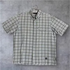 Burberry 半袖シャツ　チェック　水色　短丈　swagのサムネイル