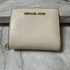 【MICHAEL KORS 】　２つ折り財布 アイボリー×黒