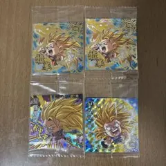 ドラゴンボール 超戦士シールウエハース 孫悟空 超サイヤ人3 4枚セット