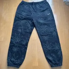 HUF　葉っぱ柄 ブラック スウェットパンツ