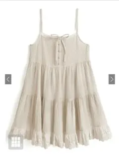 タグ付き新品未使用品　レースフリルキャミソールミニワンピース[dk1531]