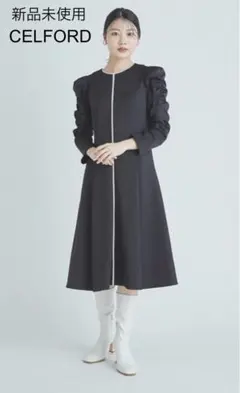 未使用♦CELFORD レース切替ポンチワンピース