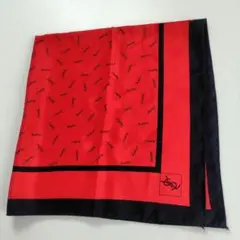 Yves Saint Laurent 大判 スカーフ レッド ブラックのサムネイル