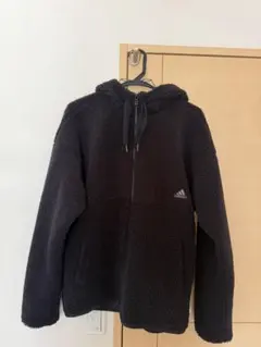 adidas フリースジャケット Lサイズ 黒