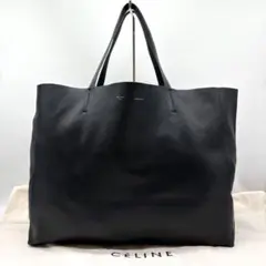 【極美品】CELINE ホリゾンタルカバ トートバッグ ハンドバッグ 黒 本革