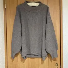 ✨アースミュージック＆エコロジー✨リブニット　ハイネックプルオーバー　チュニック