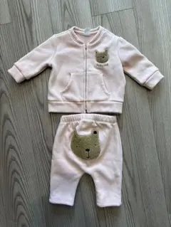 【限定SALE】 babyGAPクマ刺繍付き セットアップピンク