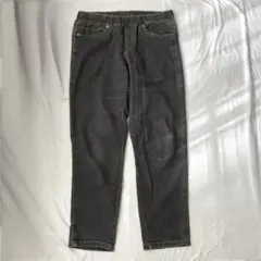 デニムパンツ Gパン ウエストゴム ストレート ポケット有 綿混 カジュアルLL