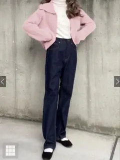 GRL グレイル cu295 ハイウエストストレートデニムパンツ Mサイズ