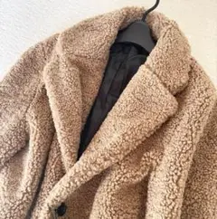【極美品】ザラ　コート　ボア　テディベア　プードル　ふわふわ　ボリューム ZARA ザラ コート ボア テディベア S ベージュ - メルカリ
