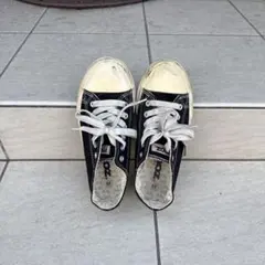 黒キャンバススニーカー Mサイズ MOZ