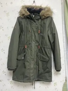 Element オリーブグリーン フード付きモッズコート