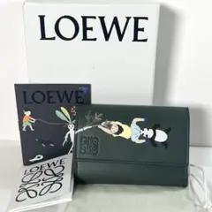 【美品】ロエベ×スナフジタ　ミニウォレット　アナグラム　パンダ　レザー財布　現行のサムネイル