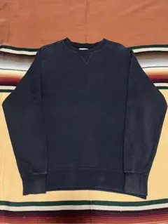 00s Champion スウェット はめ込み前V 墨黒 ブラック サイズL