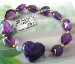 チャロアイト×アメジスト36番　デザインブレスレット