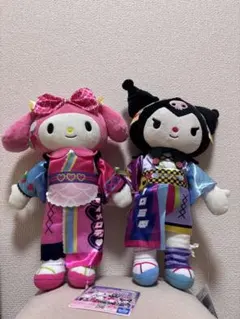 ピューロランドコラボレーション　ライブキャラBIGぬいぐるみ　クロミ＆マイメロ