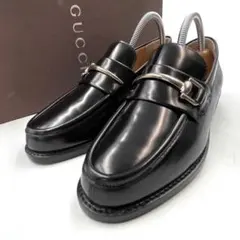 《未使用品》GUCCI グッチ ホースビット ビットローファー レザー 黒系