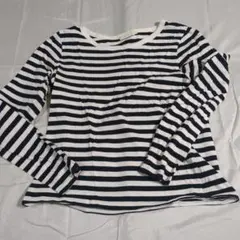 earth music&ecology ストライプ長袖Tシャツ