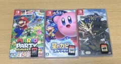 Nintendo switch ソフト　3本セット マリパ・カービィ・モンハン
