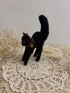 シュタイフ スージー キャット ヴィンテージ 猫 ぬいぐるみ 置物