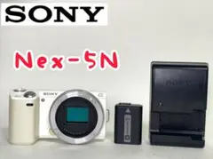 【美品】SONY NEX−5N ホワイト バッテリー＆充電器付き 動作確認済のサムネイル