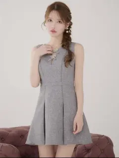 美品 イルマ ノースリーブ Aラインドレス